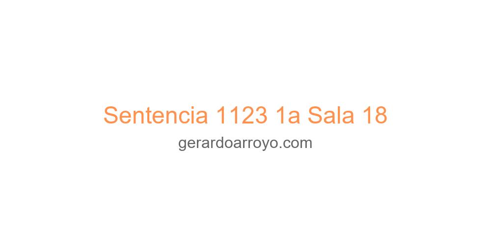 Sentencia 1123 1a Sala 18