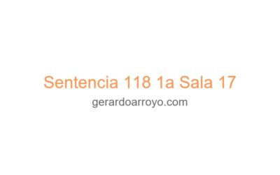 Sentencia 118 1a Sala 17
