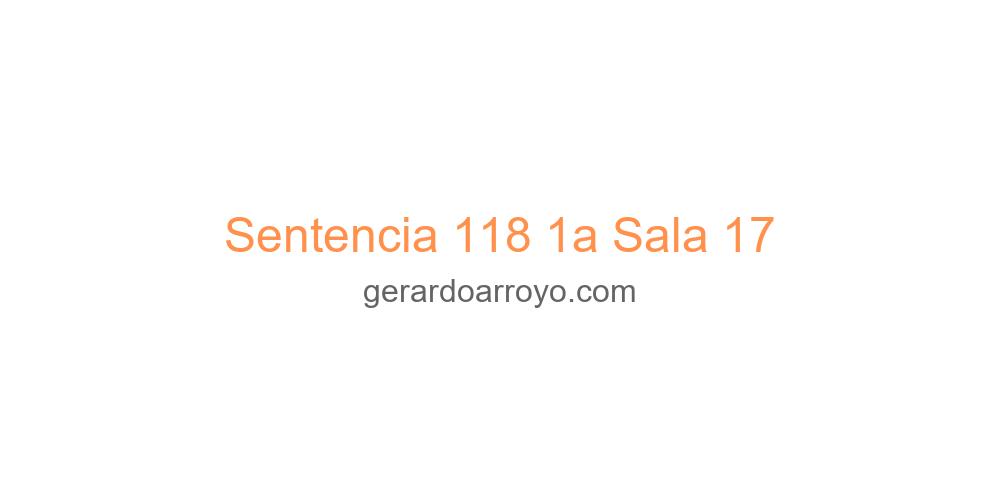 Sentencia 118 1a Sala 17