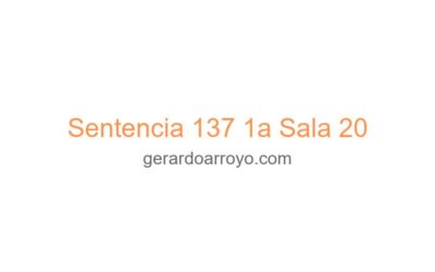 Sentencia 137 1a Sala 20