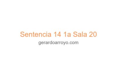 Sentencia 14 1a Sala 20