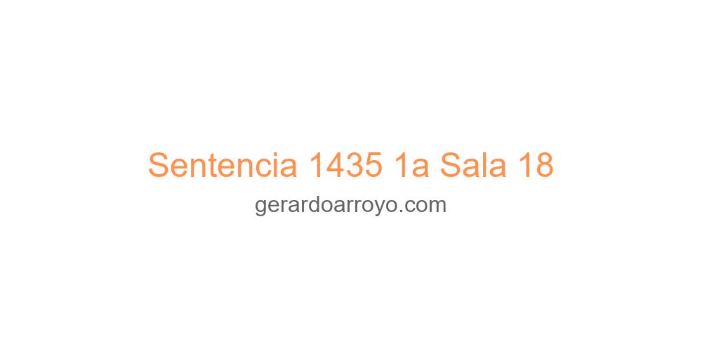 Sentencia 1435 1a Sala 18