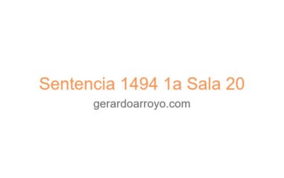 Sentencia 1494 1a Sala 20