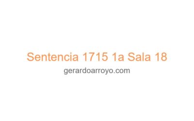 Sentencia 1715 1a Sala 18