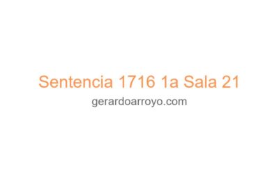 Sentencia 1716 1a Sala 21