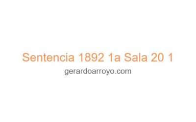 Sentencia 1892 1a Sala 20 1
