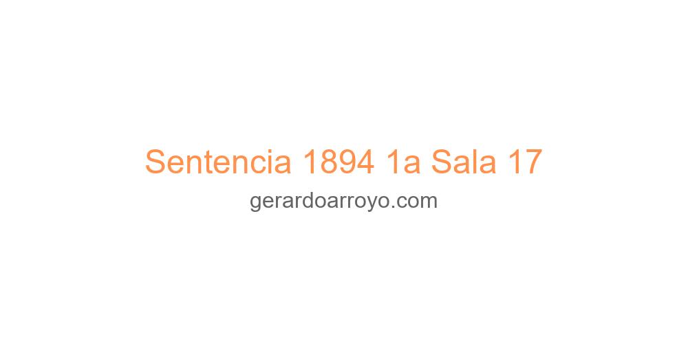 Sentencia 1894 1a Sala 17