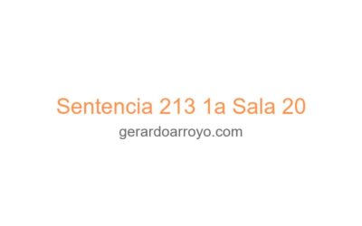 Sentencia 213 1a Sala 20
