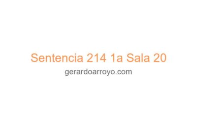 Sentencia 214 1a Sala 20