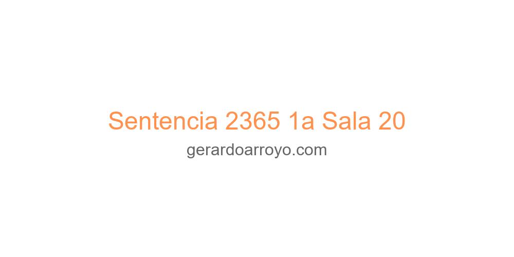 Sentencia 2365 1a Sala 20