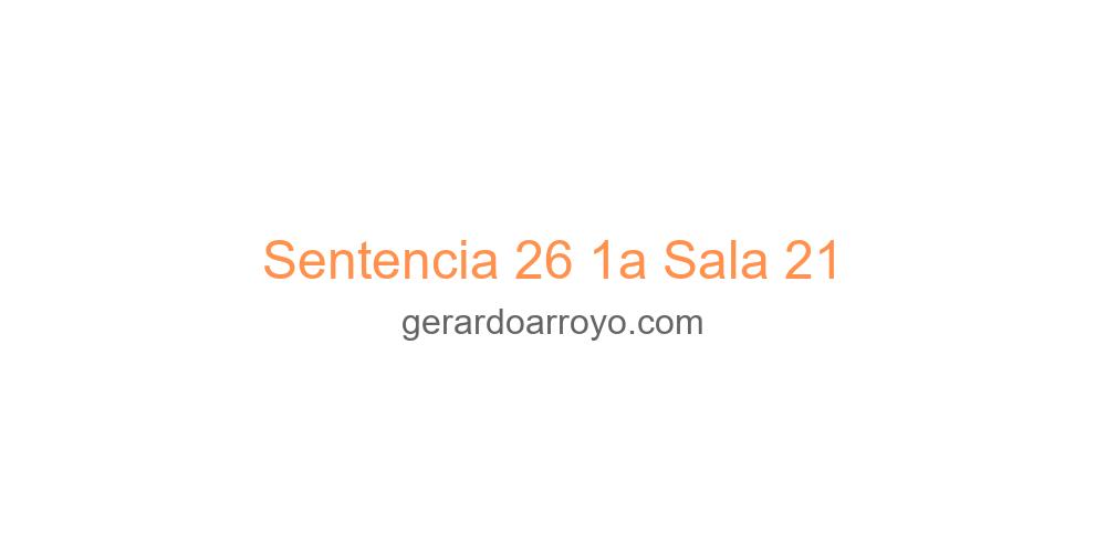 Sentencia 26 1a Sala 21