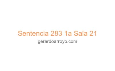 Sentencia 283 1a Sala 21