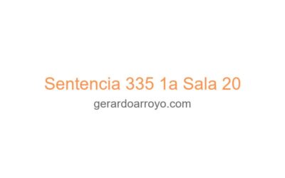 Sentencia 335 1a Sala 20