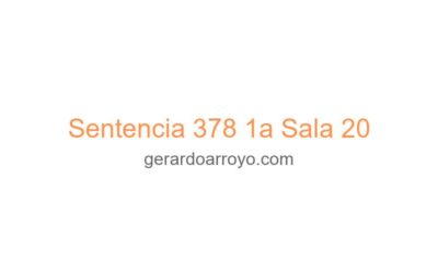 Sentencia 378 1a Sala 20
