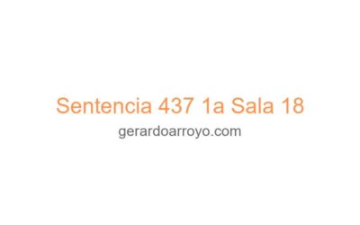 Sentencia 437 1a Sala 18