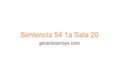 Sentencia 54 1a Sala 20