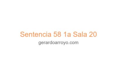 Sentencia 58 1a Sala 20