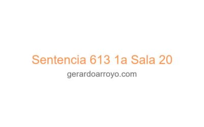 Sentencia 613 1a Sala 20