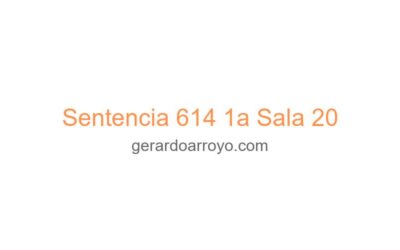 Sentencia 614 1a Sala 20
