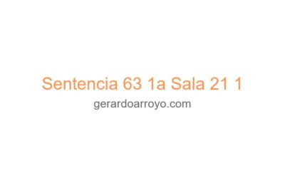 Sentencia 63 1a Sala 21 1