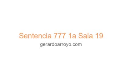 Sentencia 777 1a Sala 19
