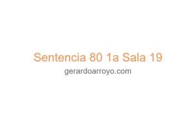 Sentencia 80 1a Sala 19