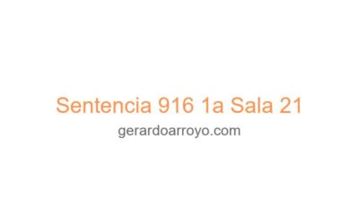 Sentencia 916 1a Sala 21