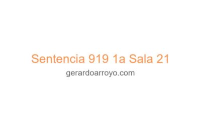 Sentencia 919 1a Sala 21