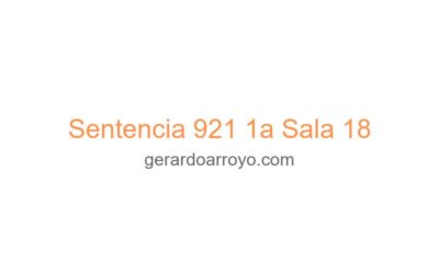 Sentencia 921 1a Sala 18