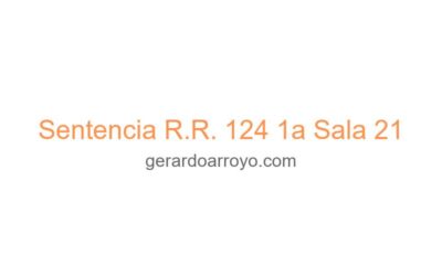 Sentencia R.R. 124 1a Sala 21