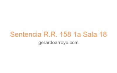 Sentencia R.R. 158 1a Sala 18