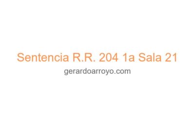 Sentencia R.R. 204 1a Sala 21