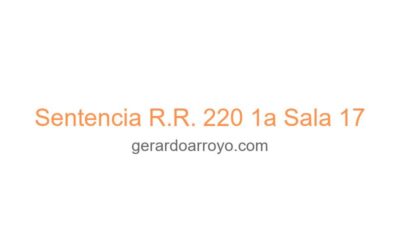 Sentencia R.R. 220 1a Sala 17