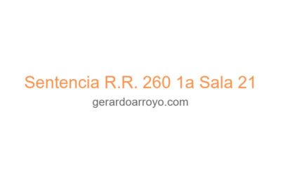 Sentencia R.R. 260 1a Sala 21