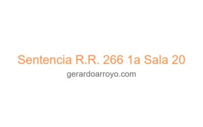 Sentencia R.R. 266 1a Sala 20