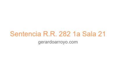 Sentencia R.R. 282 1a Sala 21