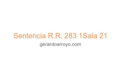 Sentencia R.R. 283 1Sala 21