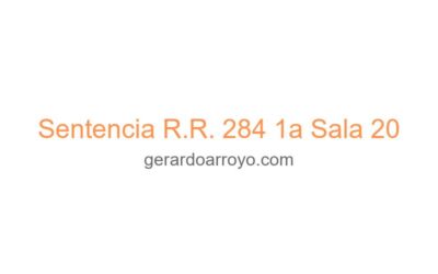 Sentencia R.R. 284 1a Sala 20