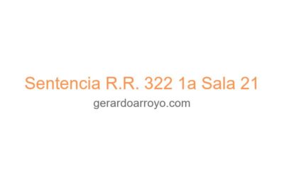 Sentencia R.R. 322 1a Sala 21