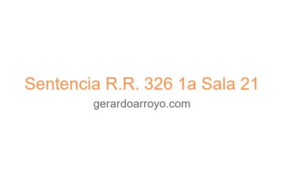 Sentencia R.R. 326 1a Sala 21