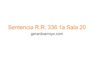 Sentencia R.R. 336 1a Sala 20