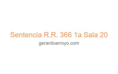 Sentencia R.R. 366 1a Sala 20