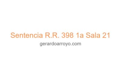 Sentencia R.R. 398 1a Sala 21