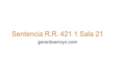 Sentencia R.R. 421 1 Sala 21