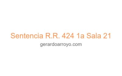 Sentencia R.R. 424 1a Sala 21