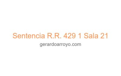 Sentencia R.R. 429 1 Sala 21