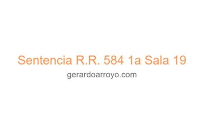 Sentencia R.R. 584 1a Sala 19