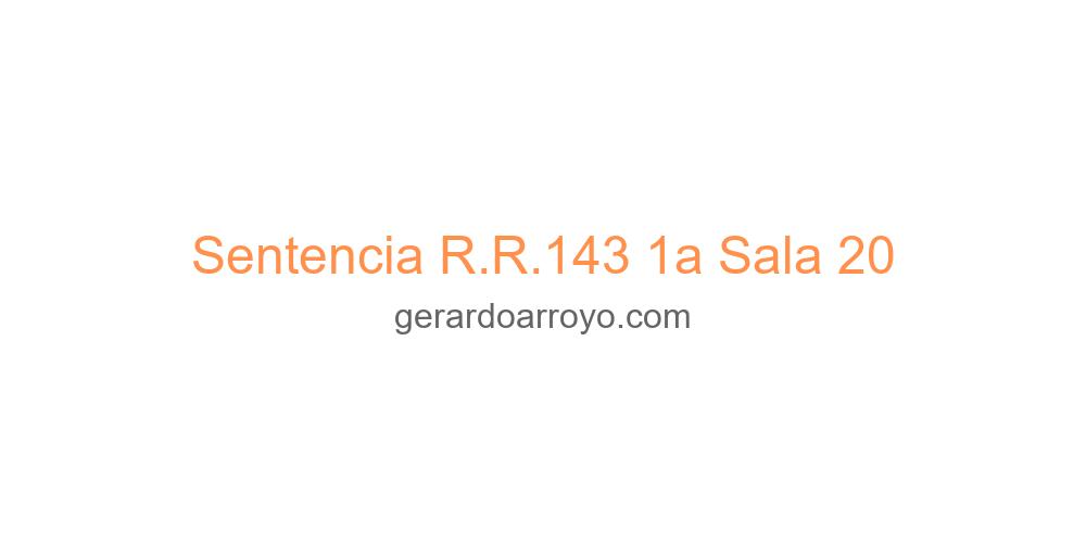 Sentencia R.R.143 1a Sala 20