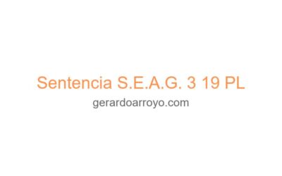 Sentencia S.E.A.G. 3 19 PL