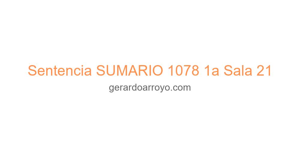 Sentencia SUMARIO 1078 1a Sala 21